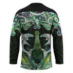 New Zealand Mere Pounamu Weapon Hockey Jersey Aotearoa Mango Paua Shell Maori Pattern