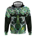 New Zealand Mere Pounamu Weapon Hoodie Aotearoa Mango Paua Shell Maori Pattern