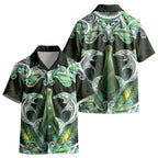 New Zealand Mere Pounamu Weapon Kid Hawaiian Shirt Aotearoa Mango Paua Shell Maori Pattern LT22