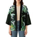 New Zealand Mere Pounamu Weapon Kimono Aotearoa Mango Paua Shell Maori Pattern