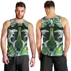 New Zealand Mere Pounamu Weapon Men Tank Top Aotearoa Mango Paua Shell Maori Pattern