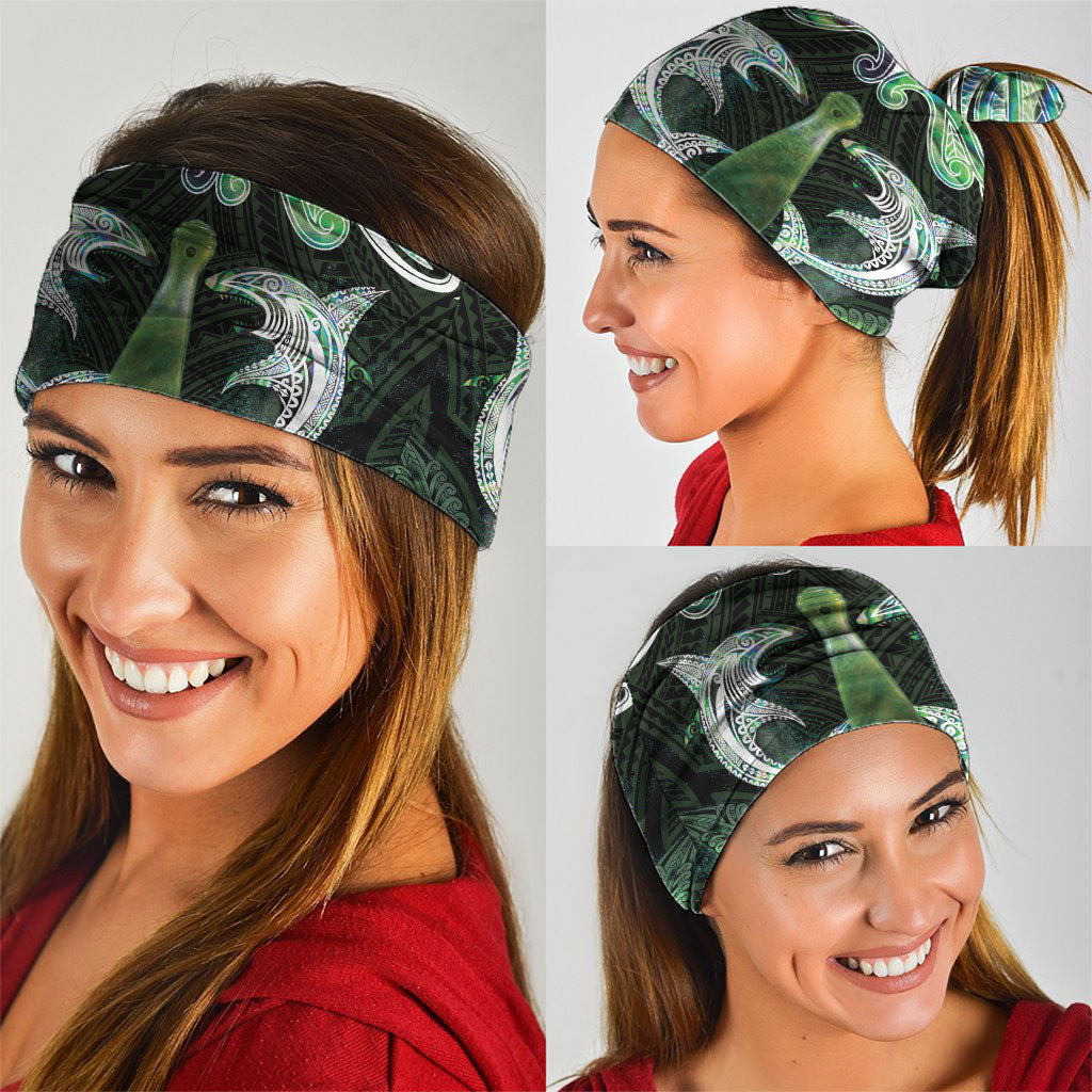 New Zealand Mere Pounamu Weapon Neck Gaiter Aotearoa Mango Paua Shell Maori Pattern