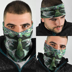 New Zealand Mere Pounamu Weapon Neck Gaiter Aotearoa Mango Paua Shell Maori Pattern