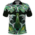New Zealand Mere Pounamu Weapon Polo Shirt Aotearoa Mango Paua Shell Maori Pattern