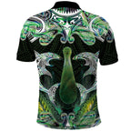 New Zealand Mere Pounamu Weapon Polo Shirt Aotearoa Mango Paua Shell Maori Pattern