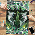 New Zealand Mere Pounamu Weapon Puzzle Aotearoa Mango Paua Shell Maori Pattern