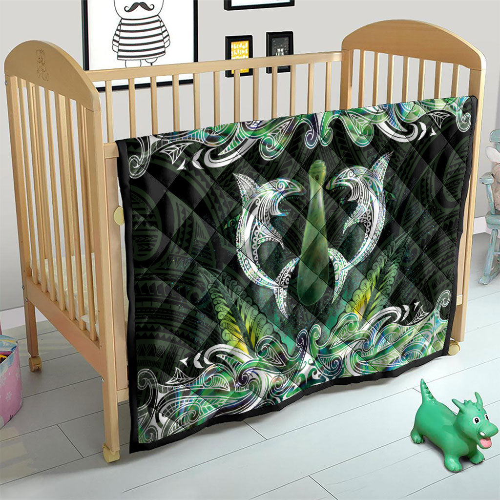 New Zealand Mere Pounamu Weapon Quilt Aotearoa Mango Paua Shell Maori Pattern