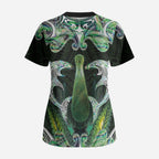 New Zealand Mere Pounamu Weapon Scrub Top Aotearoa Mango Paua Shell Maori Pattern