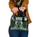 New Zealand Mere Pounamu Weapon Shoulder Handbag Aotearoa Mango Paua Shell Maori Pattern