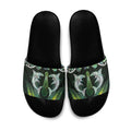 New Zealand Mere Pounamu Weapon Slide Sandals Aotearoa Mango Paua Shell Maori Pattern