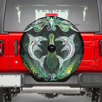 New Zealand Mere Pounamu Weapon Spare Tire Cover Aotearoa Mango Paua Shell Maori Pattern