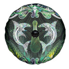 New Zealand Mere Pounamu Weapon Spare Tire Cover Aotearoa Mango Paua Shell Maori Pattern