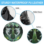 New Zealand Mere Pounamu Weapon Spare Tire Cover Aotearoa Mango Paua Shell Maori Pattern