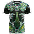 New Zealand Mere Pounamu Weapon T Shirt Aotearoa Mango Paua Shell Maori Pattern