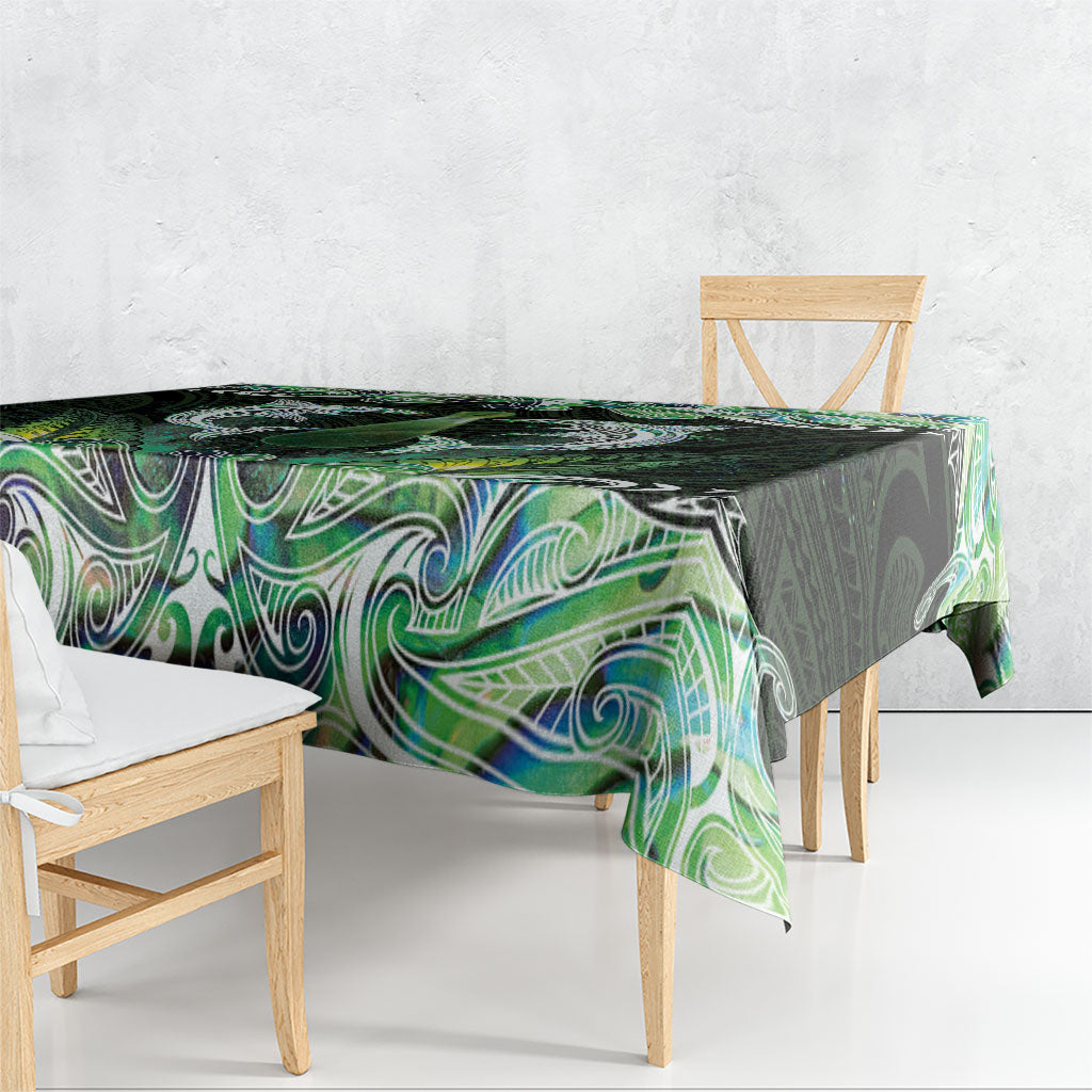 New Zealand Mere Pounamu Weapon Tablecloth Aotearoa Mango Paua Shell Maori Pattern