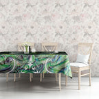 New Zealand Mere Pounamu Weapon Tablecloth Aotearoa Mango Paua Shell Maori Pattern