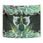 New Zealand Mere Pounamu Weapon Tapestry Aotearoa Mango Paua Shell Maori Pattern