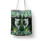 New Zealand Mere Pounamu Weapon Tote Bag Aotearoa Mango Paua Shell Maori Pattern