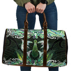 New Zealand Mere Pounamu Weapon Travel Bag Aotearoa Mango Paua Shell Maori Pattern