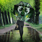 New Zealand Mere Pounamu Weapon Umbrella Aotearoa Mango Paua Shell Maori Pattern