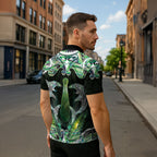 New Zealand Mere Pounamu Weapon Zipper Polo Shirt Aotearoa Mango Paua Shell Maori Pattern