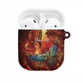 New Zealand Kea Bird Matariki Personalised AirPods Case Silver Fern Maori Pattern