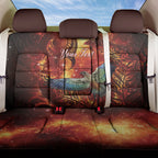 New Zealand Kea Bird Matariki Personalised Back Car Seat Cover Silver Fern Maori Pattern