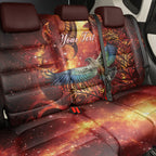 New Zealand Kea Bird Matariki Personalised Back Car Seat Cover Silver Fern Maori Pattern