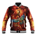 New Zealand Kea Bird Matariki Personalised Baseball Jacket Silver Fern Maori Pattern