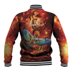 New Zealand Kea Bird Matariki Personalised Baseball Jacket Silver Fern Maori Pattern
