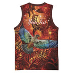 New Zealand Kea Bird Matariki Personalised Basketball Jersey Silver Fern Maori Pattern