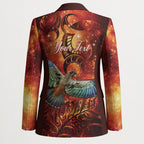 New Zealand Kea Bird Matariki Personalised Blazer Silver Fern Maori Pattern