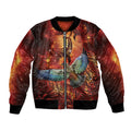 New Zealand Kea Bird Matariki Personalised Bomber Jacket Silver Fern Maori Pattern