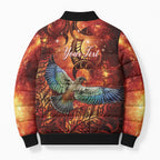 New Zealand Kea Bird Matariki Personalised Bomber Puffer Jacket Silver Fern Maori Pattern