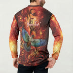New Zealand Kea Bird Matariki Personalised Button Sweatshirt Silver Fern Maori Pattern