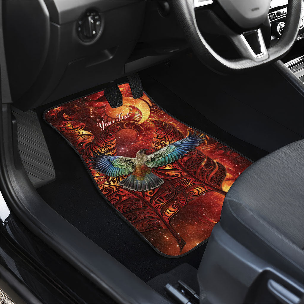 New Zealand Kea Bird Matariki Personalised Car Mats Silver Fern Maori Pattern