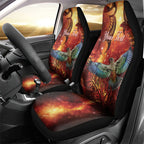 New Zealand Kea Bird Matariki Personalised Car Seat Cover Silver Fern Maori Pattern