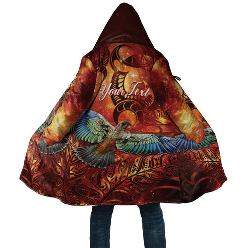 New Zealand Kea Bird Matariki Personalised Cloak Silver Fern Maori Pattern