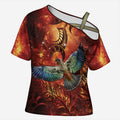 New Zealand Kea Bird Matariki Personalised Cross Shoulder Shirt Silver Fern Maori Pattern