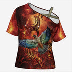 New Zealand Kea Bird Matariki Personalised Cross Shoulder Shirt Silver Fern Maori Pattern