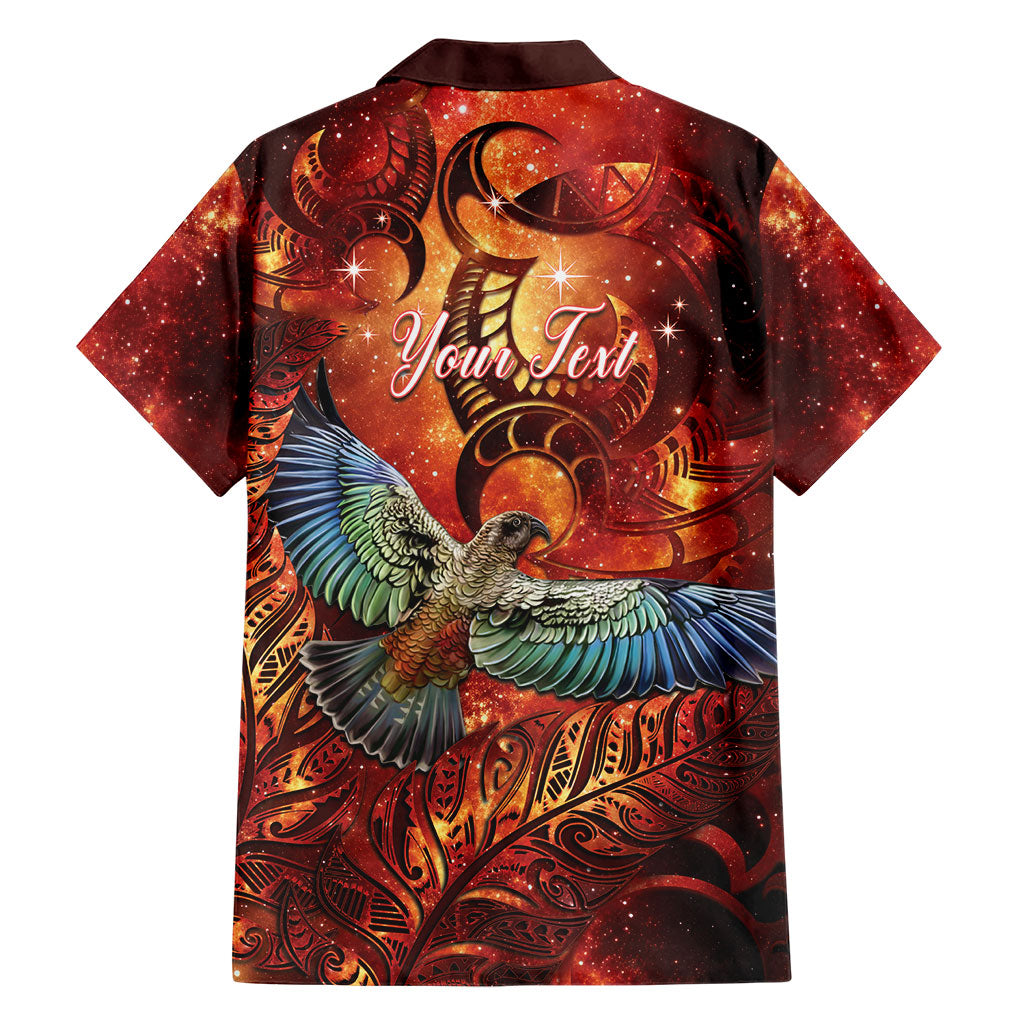 New Zealand Kea Bird Matariki Personalised Family Matching Long Sleeve Bodycon Dress and Hawaiian Shirt Silver Fern Maori Pattern