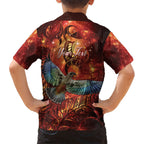 New Zealand Kea Bird Matariki Personalised Family Matching Off Shoulder Short Dress and Hawaiian Shirt Silver Fern Maori Pattern