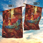 New Zealand Kea Bird Matariki Personalised Garden Flag Silver Fern Maori Pattern