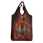 New Zealand Kea Bird Matariki Personalised Grocery Bag Silver Fern Maori Pattern