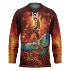 New Zealand Kea Bird Matariki Personalised Hockey Jersey Silver Fern Maori Pattern