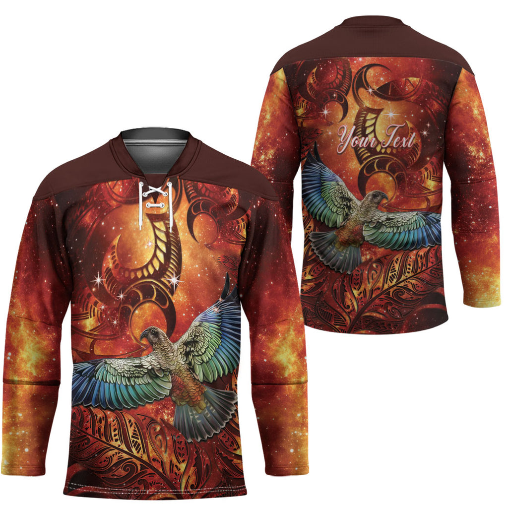 New Zealand Kea Bird Matariki Personalised Hockey Jersey Silver Fern Maori Pattern