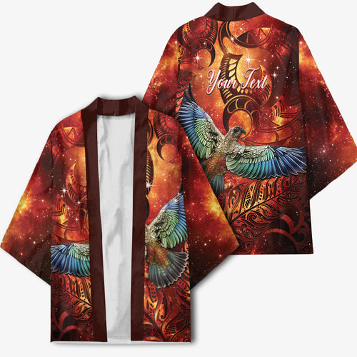 New Zealand Kea Bird Matariki Personalised Kimono Silver Fern Maori Pattern