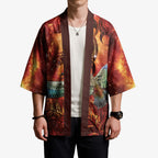 New Zealand Kea Bird Matariki Personalised Kimono Silver Fern Maori Pattern