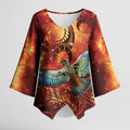 New Zealand Kea Bird Matariki Personalised Kimono Sleeve Blouse Silver Fern Maori Pattern