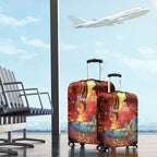 New Zealand Kea Bird Matariki Personalised Luggage Cover Silver Fern Maori Pattern